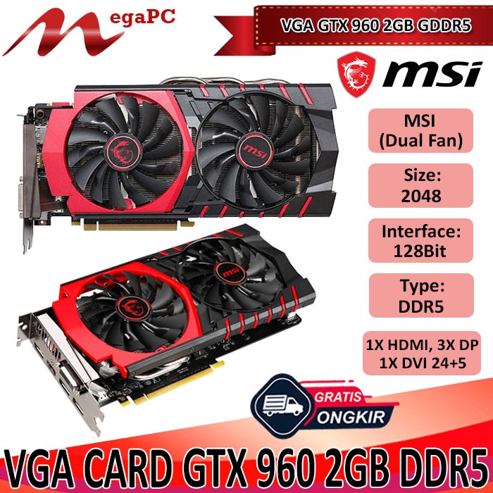 Gaming 4g Gtx Msi 960 2gb Jual VGA CARD NVIDIA GeForce GTX 960 2GB