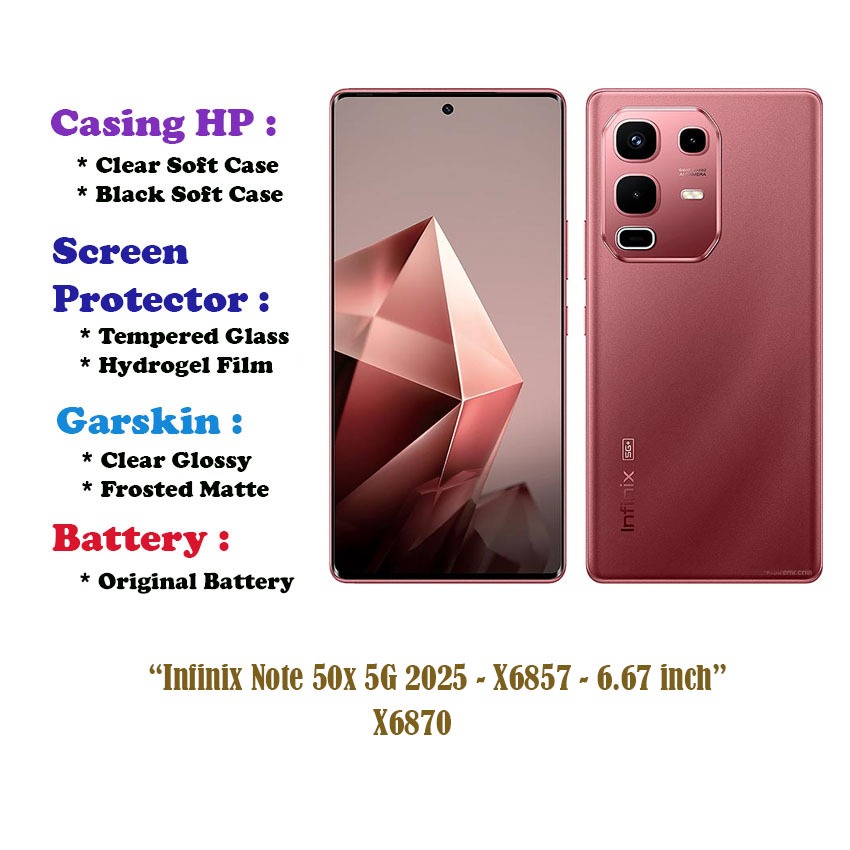 Jual Infinix Note 50s 5G 2025 - X6870 - 6.78 inch | Shopee Indonesia