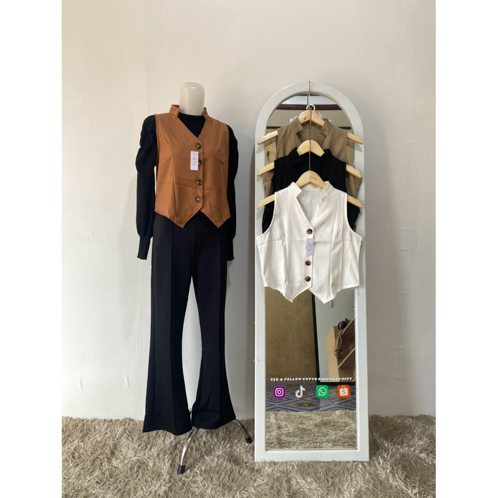 Jual vest wanita rompi style | Shopee Indonesia