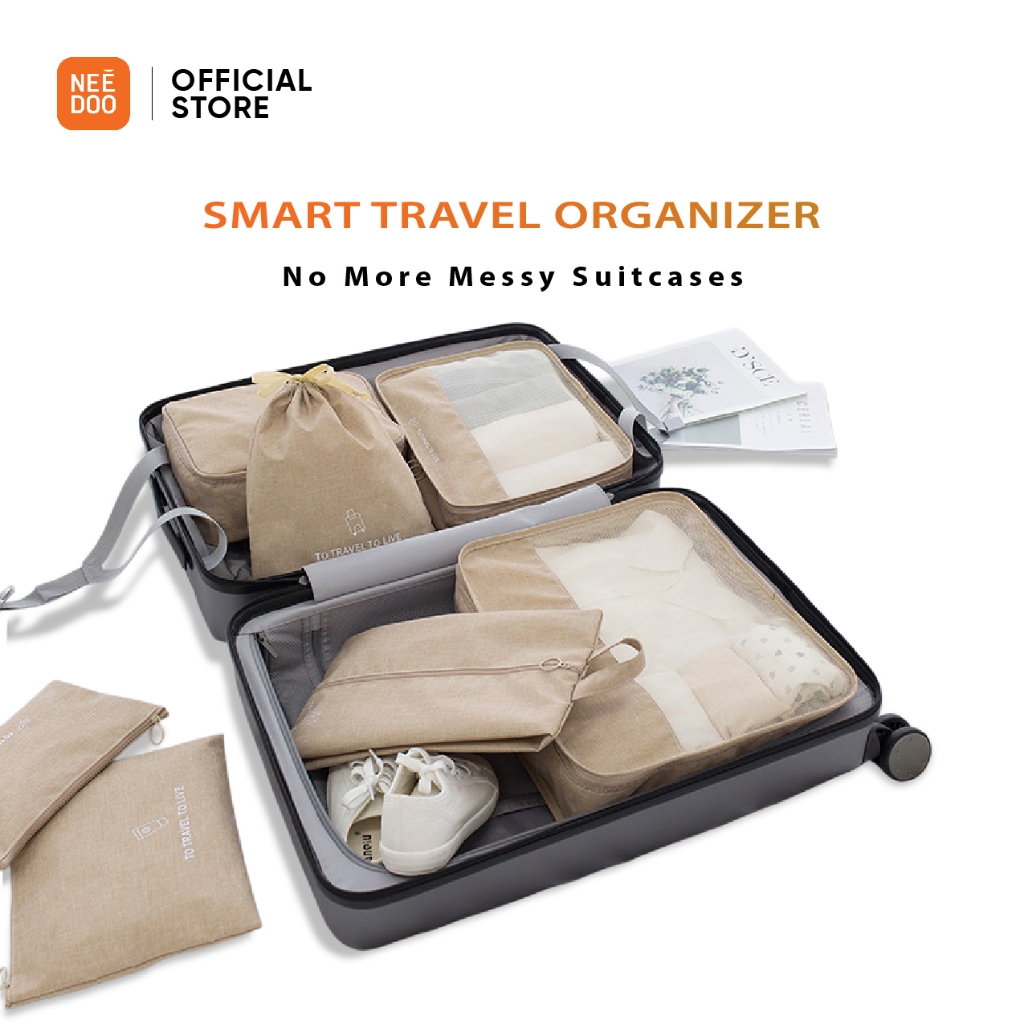 Jual Needoo Travel Bag 7 in 1 Organizer Storage Bag Luggage Bag Tas ...
