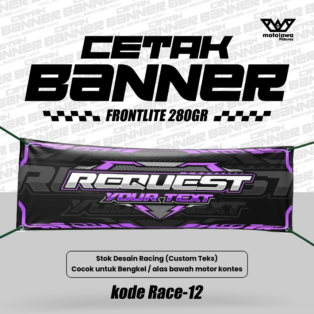 Jual Custom Banner Bengkel Desain Racing Spanduk Kontes Bengkel Service ...
