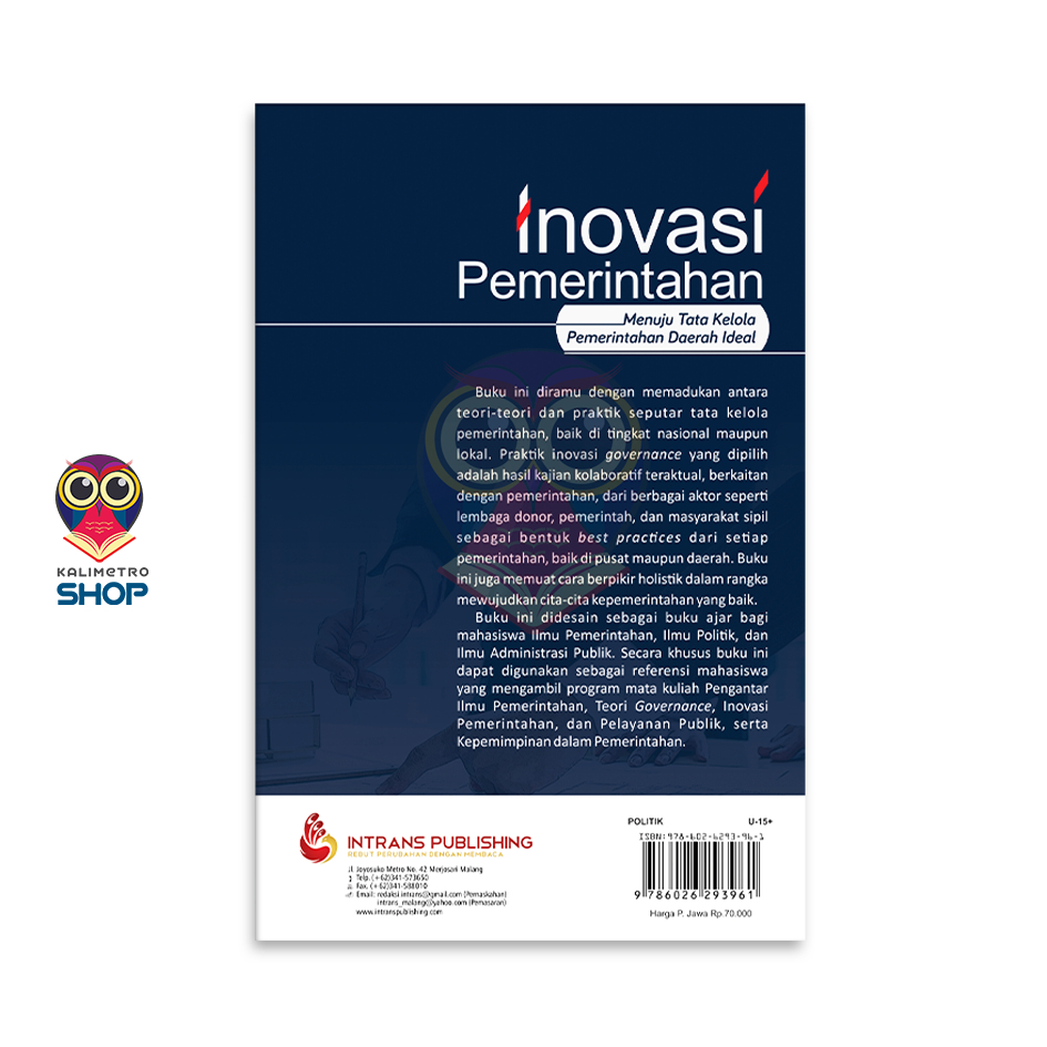 Jual Buku Inovasi Pemerintahan : Menuju Tata Kelola Pemerintahan Daerah ...