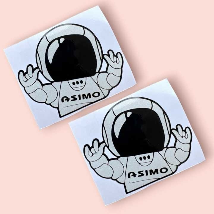 Jual stiker asimo honda timbul melambai ( 6x7cm ) UV DTF bahan premium ...