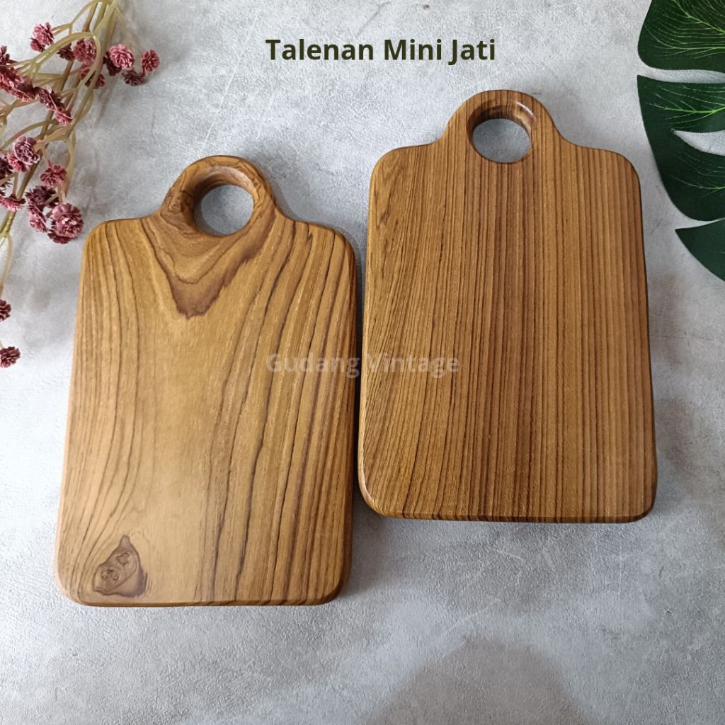 Jual GUDANG VINTAGE Talenan Mini Jati Talenan camping foodgrade uk 13 ...