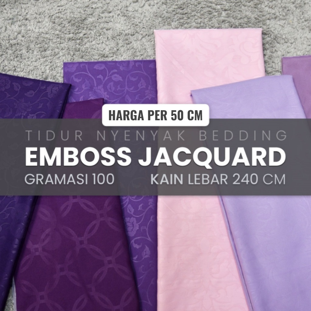 Jual KAIN EMBOSS TEBAL TIMBUL JACQUARD PER 50 CM TOSCA ABU PUTIH GAMIS ...