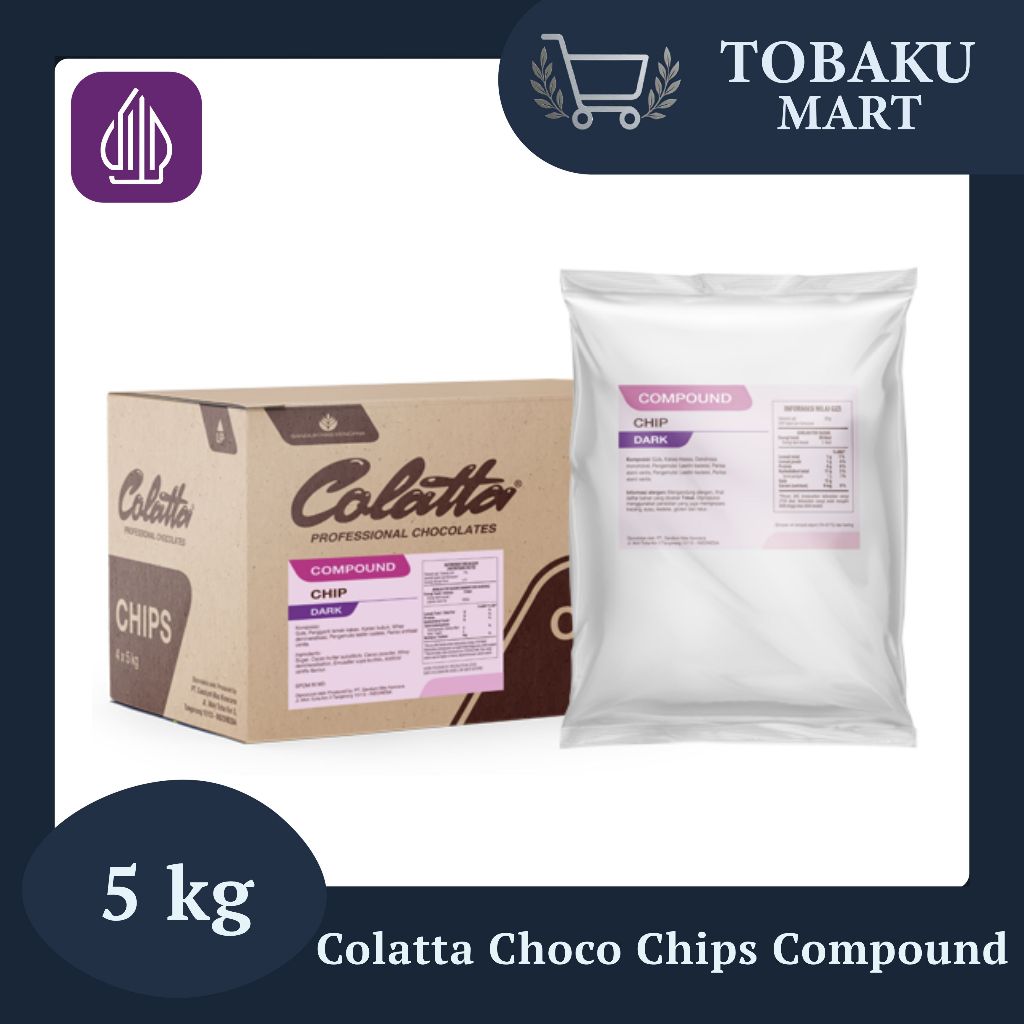 Jual COLATTA CHOCO CHIPS COMPOUND 5KG / COKELAT CHIP UKURAN SEDANG ...