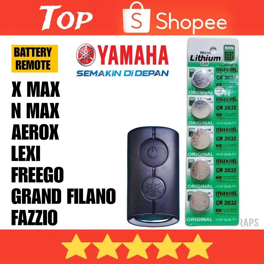 Jual Baterai Remote Motor NMAX AEROX LEXI XMAX FAZZIO FILANO Batre ...
