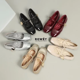 Rowey Sepatu Flat Shoes Wanita Korea Azuki