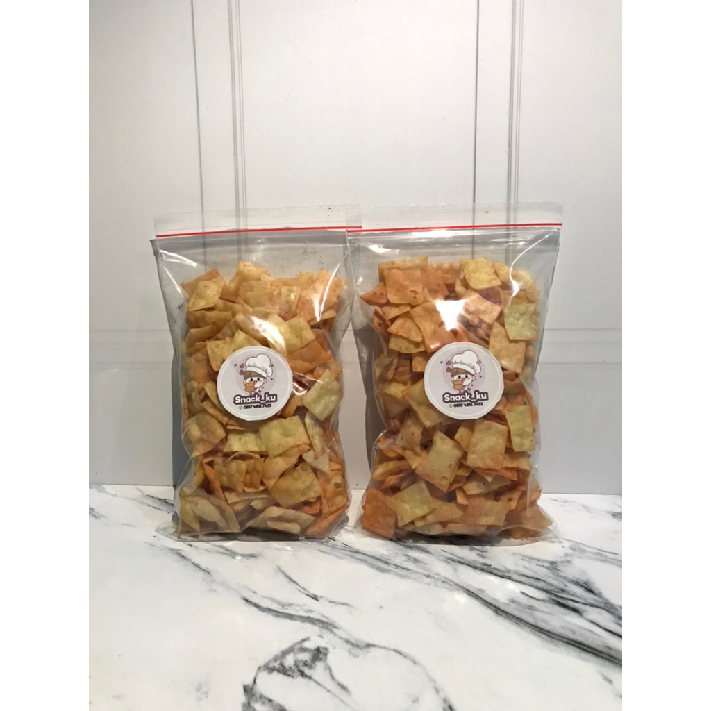 Jual SNACKKU CEMILAN KERIPIK PANGSIT 100 gr | Shopee Indonesia