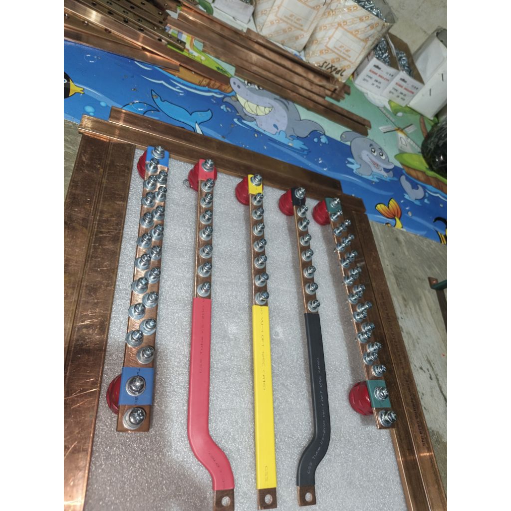 Jual BUSBAR 3×15 RSTN + GROUND PANJANG 30 CM UNTUK MCCB 30A/100A ...