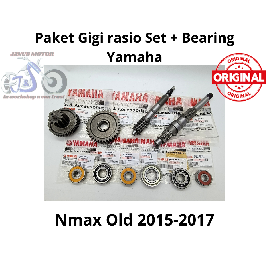 Jual Paket Gigi rasio set + Bearing Yamaha Nmax Old 2015 - 2017 ...