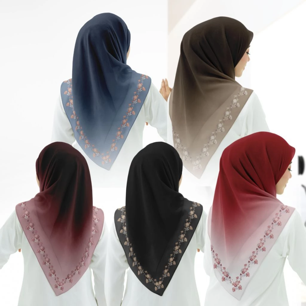 HIJAB SEGI EMPAT MOTIF GRADASI