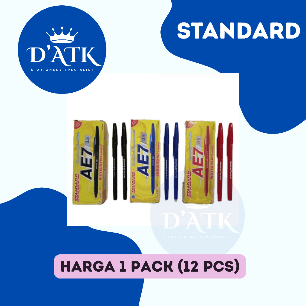 Jual PULPEN Pen Standard Merk AE 7 1 PACK (12 PCS) | Shopee Indonesia