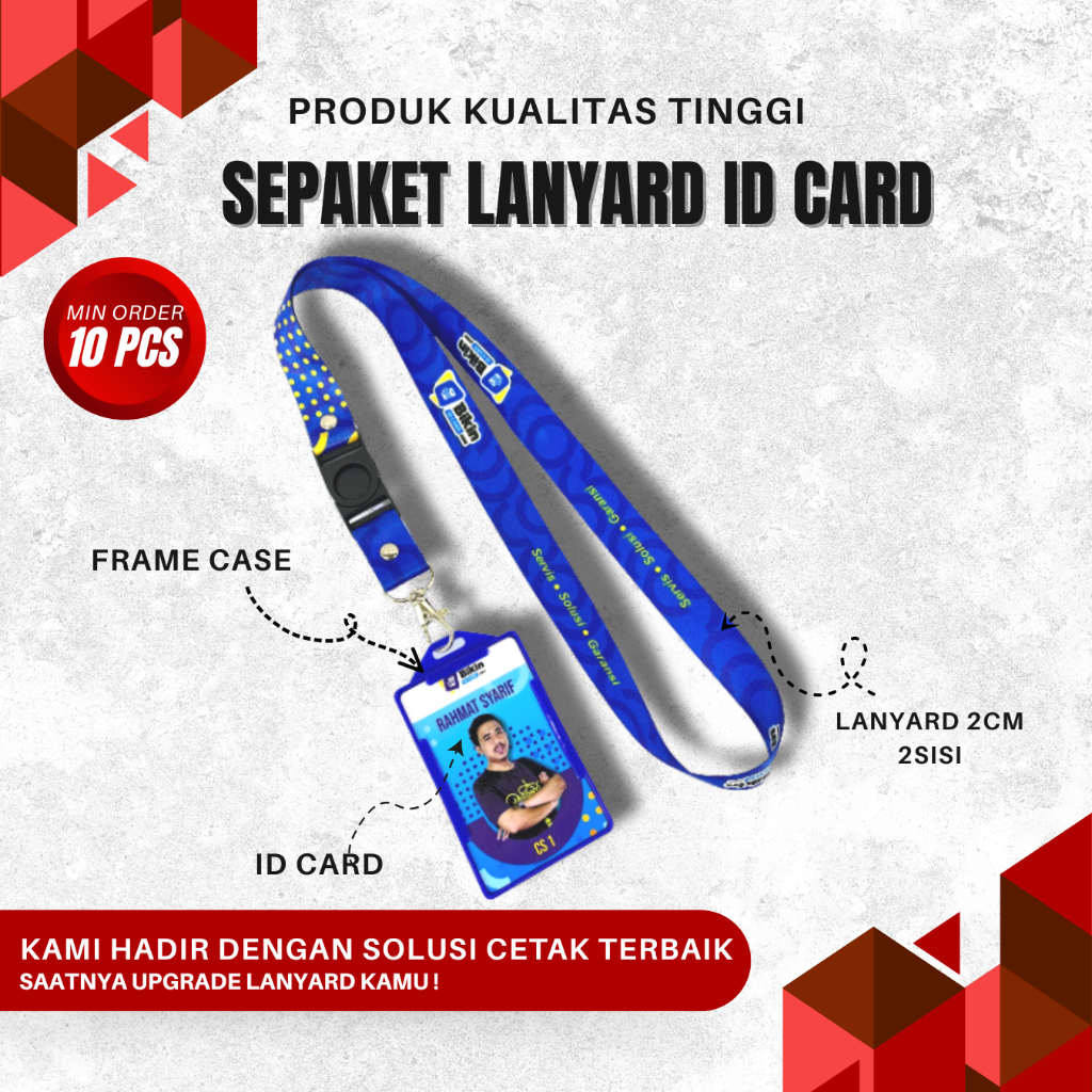 Jual Paket Bundling Lanyard ID Card Frame case 2Sisi | Cocok untuk ...