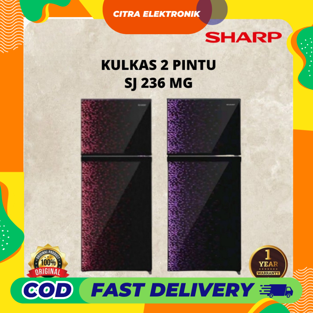 Jual KULKAS 2 PINTU SHARP SJ236MG/ SHARP SJ-237 MG LOW WATT GARANSI ...