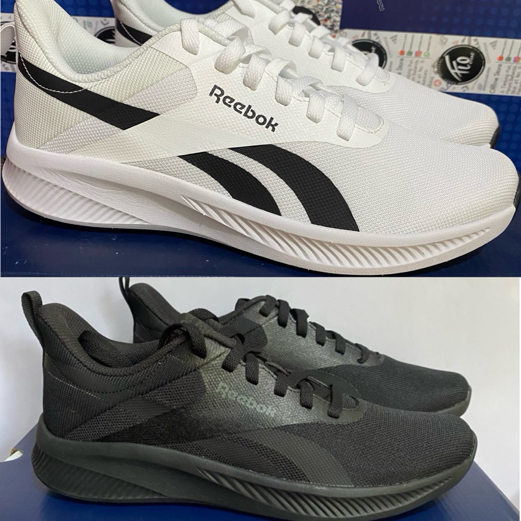 Jual Sepatu Reebok Original Running Runner 2.5 White Mono Black Men ...