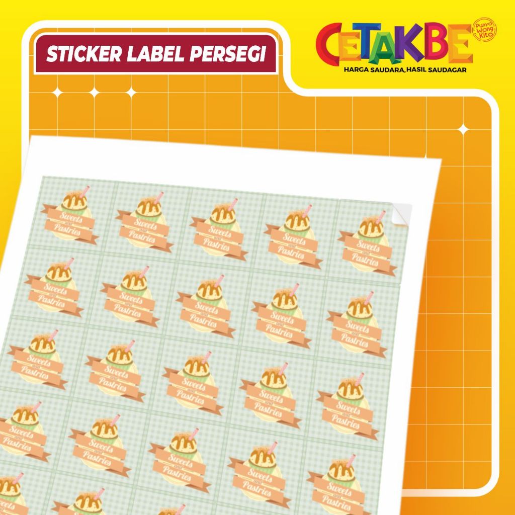 Jual Cetak Stiker Persegi Label Chromo Free Desain Template - Cocok ...
