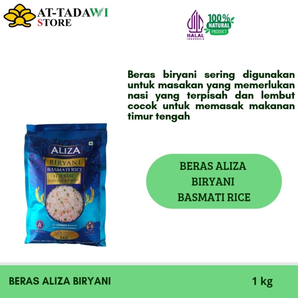 Jual BERAS ALIZA BIRYANI BISMATI RICE - 1kg | Shopee Indonesia