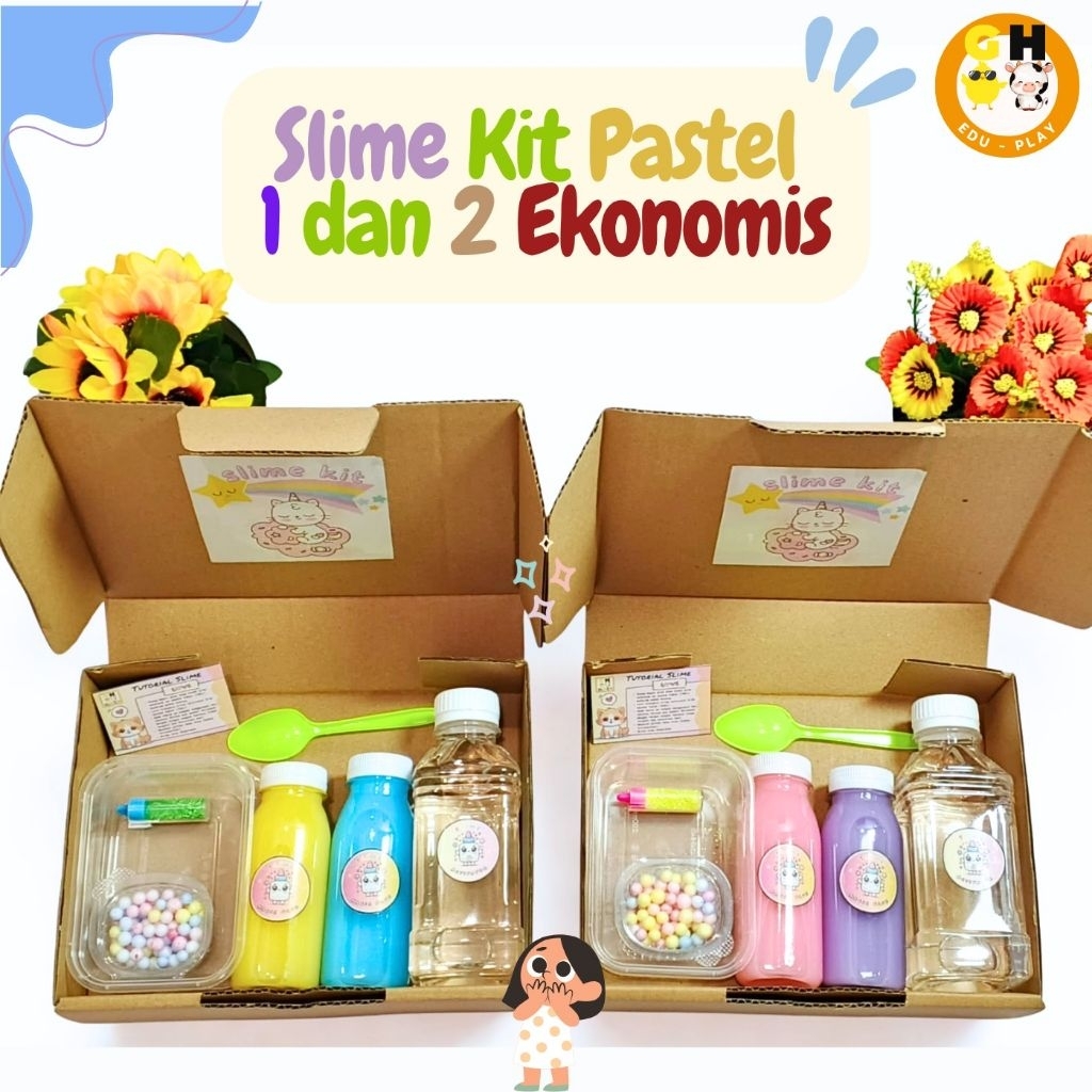 Jual Slime Kit Pastel Ekonomis Mainan Edukasi Anak Tofu Slime by ...