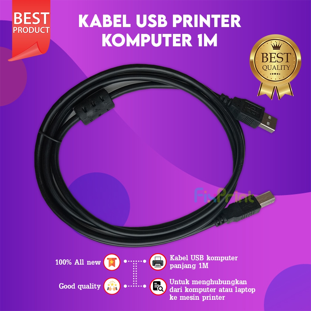 Jual FixPrint PREMIUM Kabel Data USB 2.0 Type A Male to B Male Scanner ...