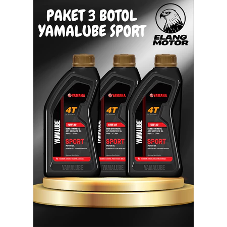 3 BOTOL Oli Yamalube Sport 1 Liter SAE 10W-40 Oli Motor Yamaha 1L