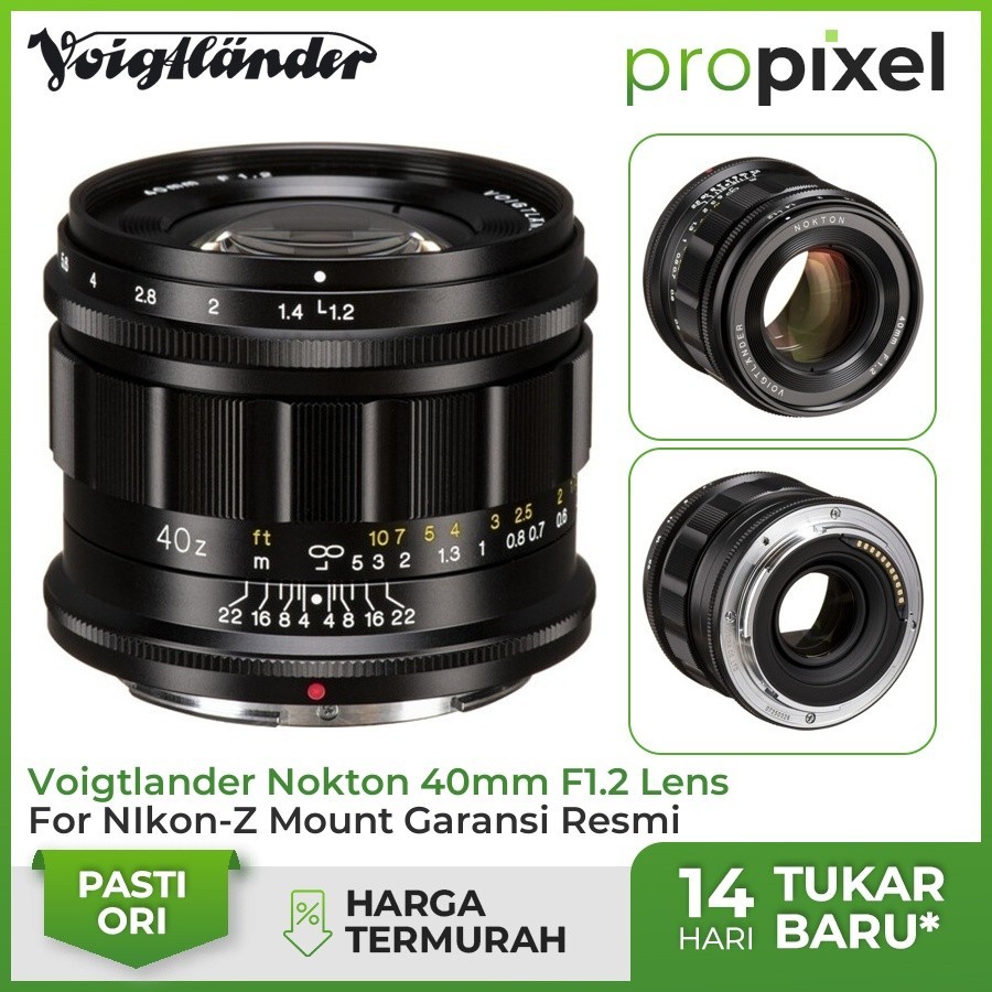 Jual Voigtlander Nokton 40mm F1 2 Lens For NIkon Z Mount Garansi Resmi 