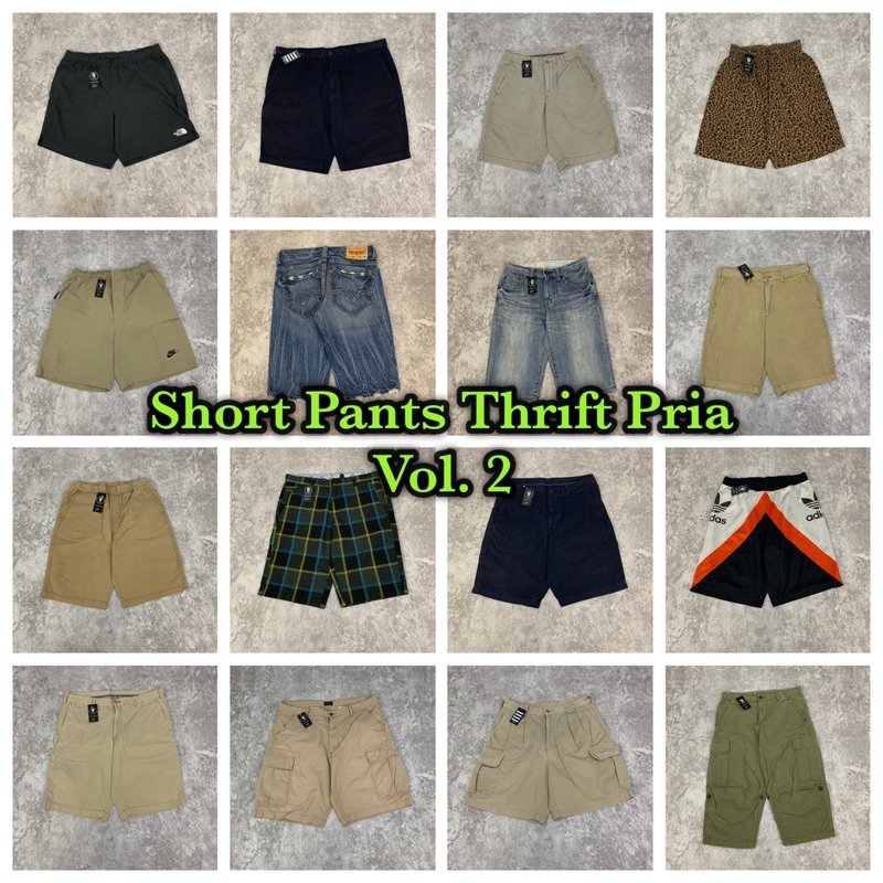 Jual [OBRAL] Celana Pendek Thrift Pria Second - Shortpants Cargo ...