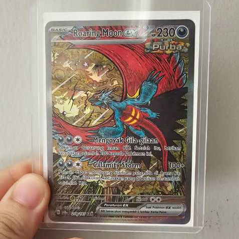 Roaring Moon Ex SAR 218/187 Pokemon Card  Japanese Terastal Festival SV8a  Near Mint