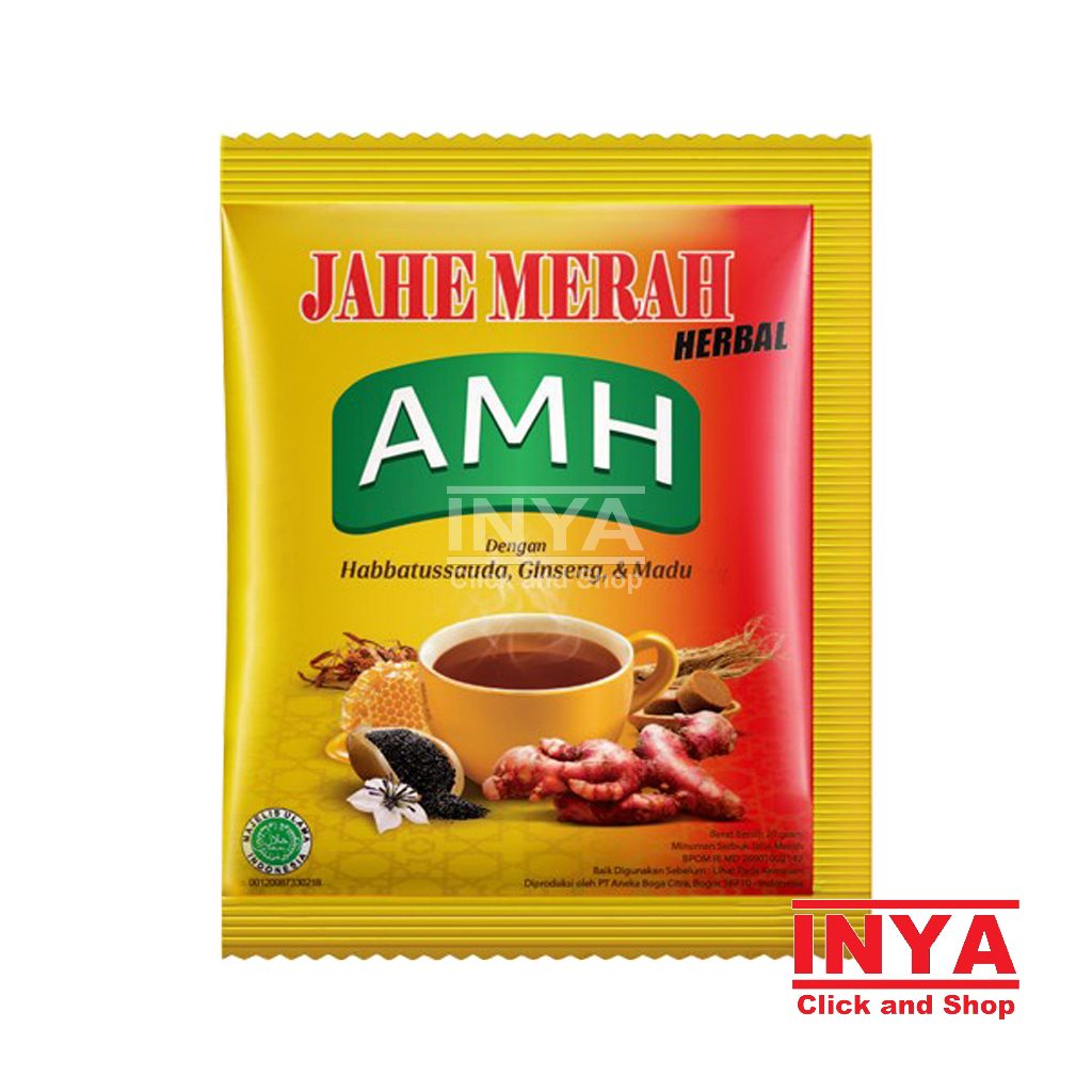 Jual Jahe Merah Herbal AMH 20gr Sachet - Minuman Serbuk Jahe - Ginger ...