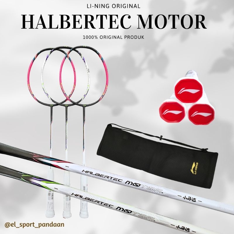 Jual RAKET BADMINTON LI-NING HALBERTEC MOTOR 4U FREE TAS SERUT || 100% ...