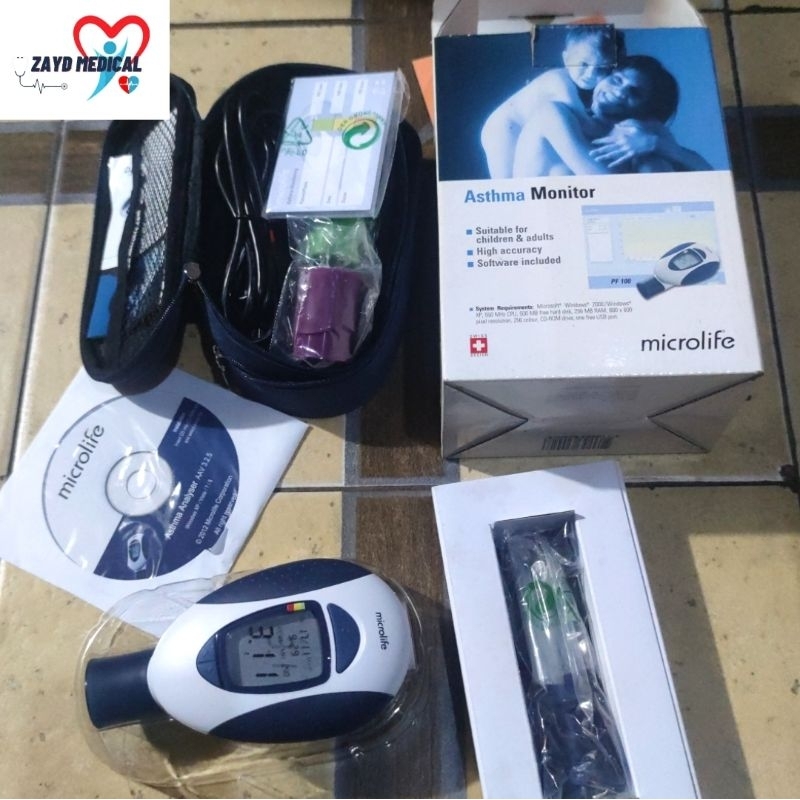 Jual SPIROMETER ASTMA MONITOR MICROLIFE/ DIGITAL PEAK FLOW METER ...