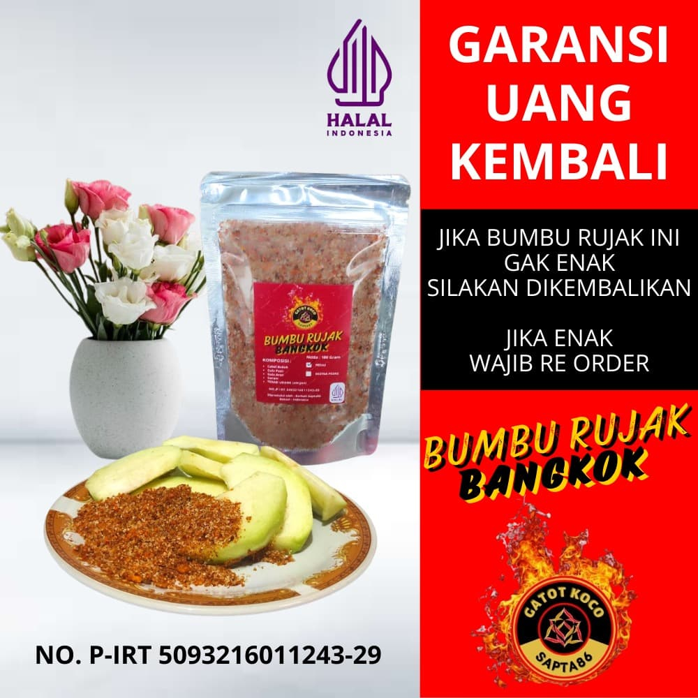 Jual Bumbu Rujak Bangkok Jambu Kristal Bumbu Tabur Pedas Manis | Shopee ...