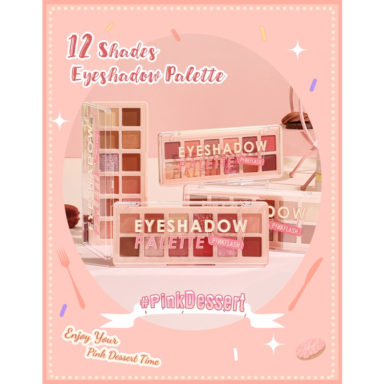 Jual (READY STOCK) Pinkflash Pink Flash 12 Shades Eyeshadow Palette PF ...