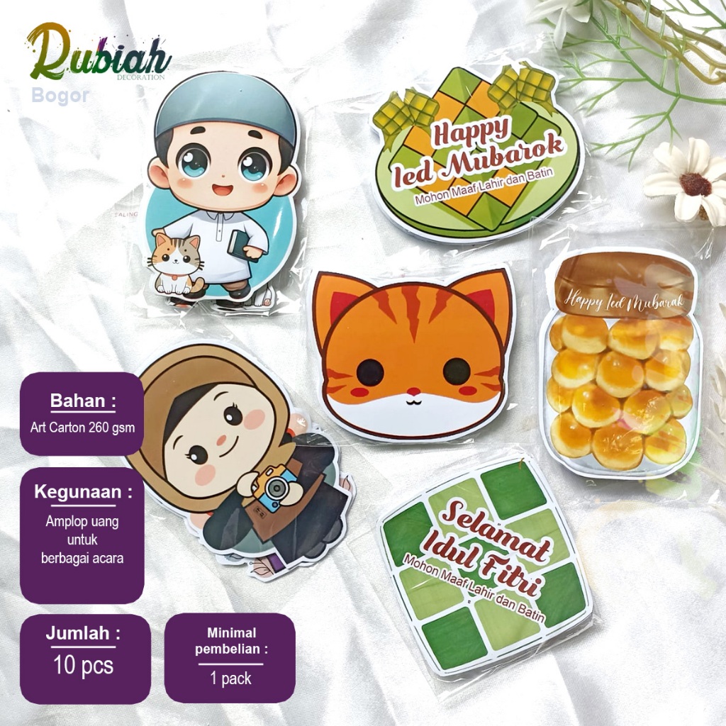 Jual Amplop angpau Karakter Lebaran isi 10 pcs | Shopee Indonesia