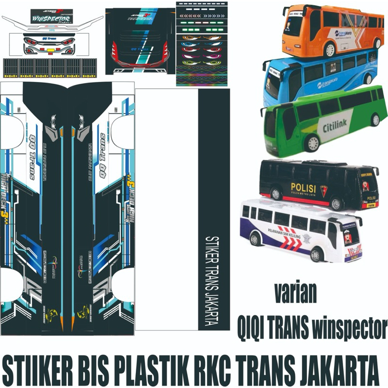 Jual Stiker Miniatur Bis Plastik RKC Trans Jakarta Lengkap Qiqi Trans ...