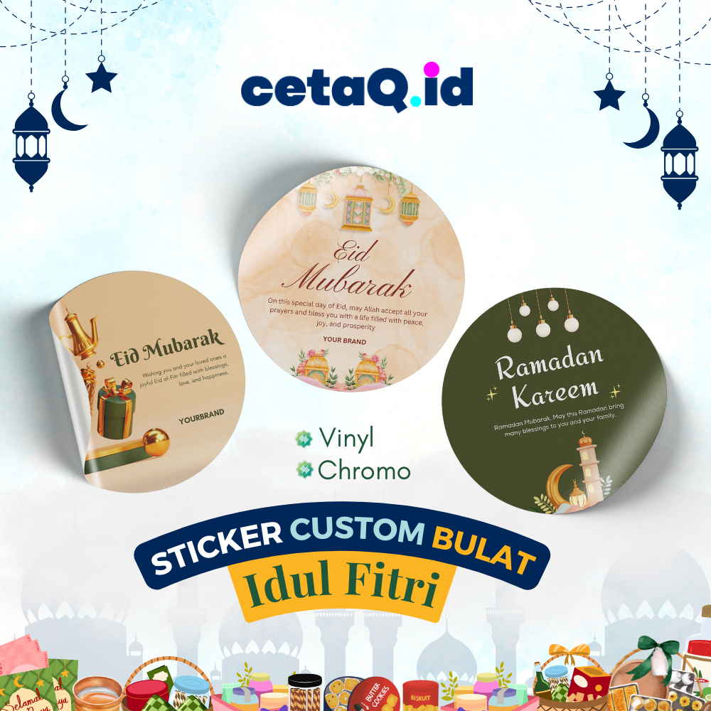 Jual Sticker Idul Fitri Custom , Stiker Ramadhan Kareem, Sticker Label ...