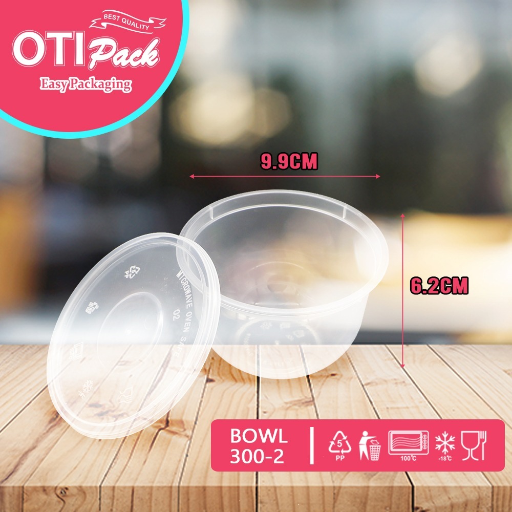 Jual Thinwall 300 ML Bowl & Roud / Tempat Penyimpanan Makanan Plastik ...