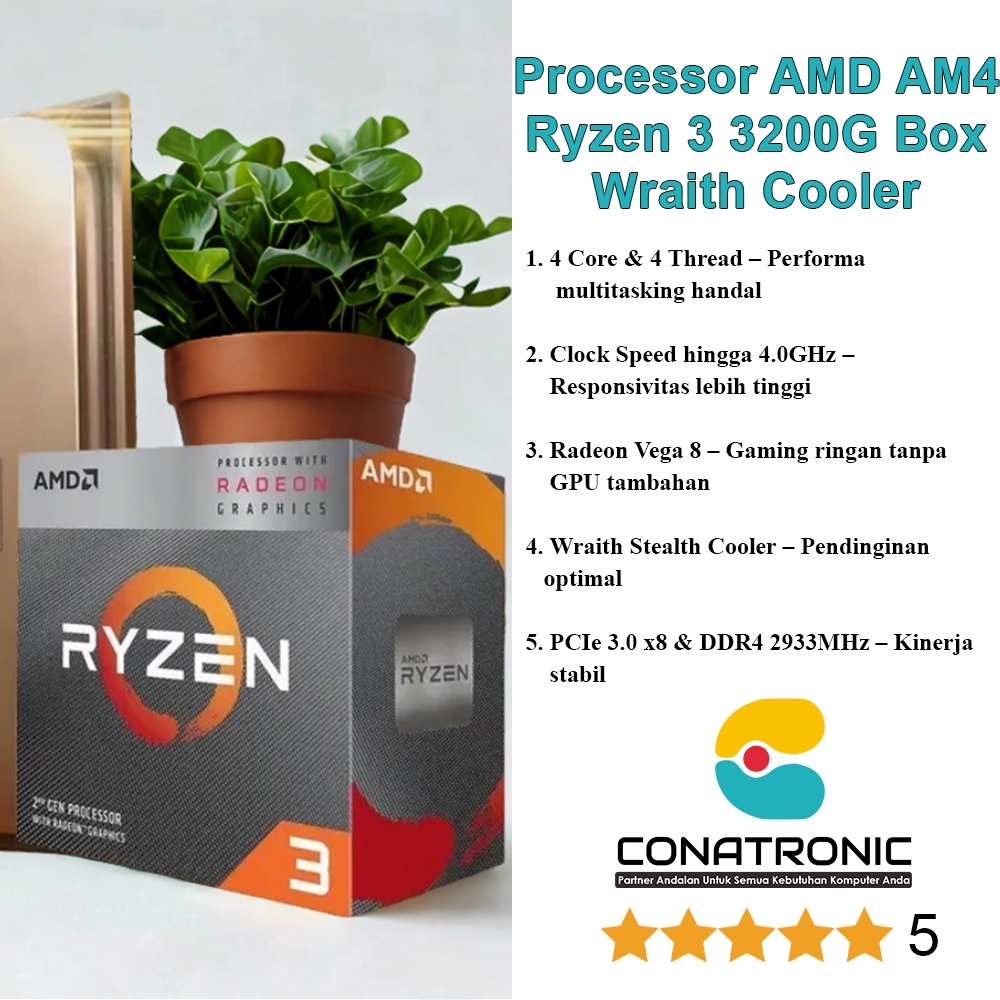 Jual Processor AMD AM4 Ryzen 3 3200G Box Wraith Cooler | Shopee Indonesia