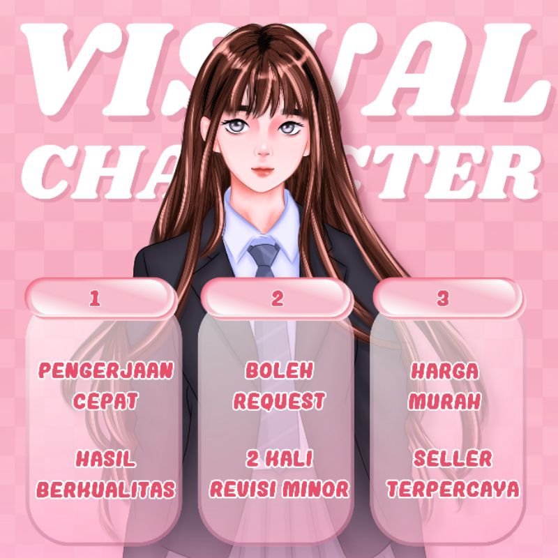 Jual Jasa Gambar Karakter Custom – Ilustrasi Profil, Cover, Visual ...