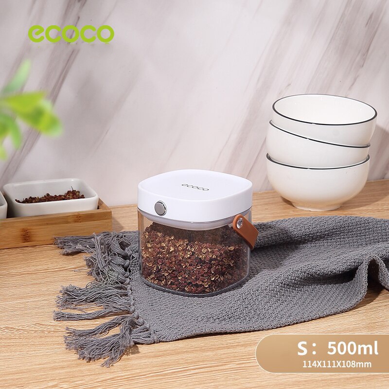Jual Ecoco Sealed Jar Small (500ml) - Toples Jar Container Transparan ...