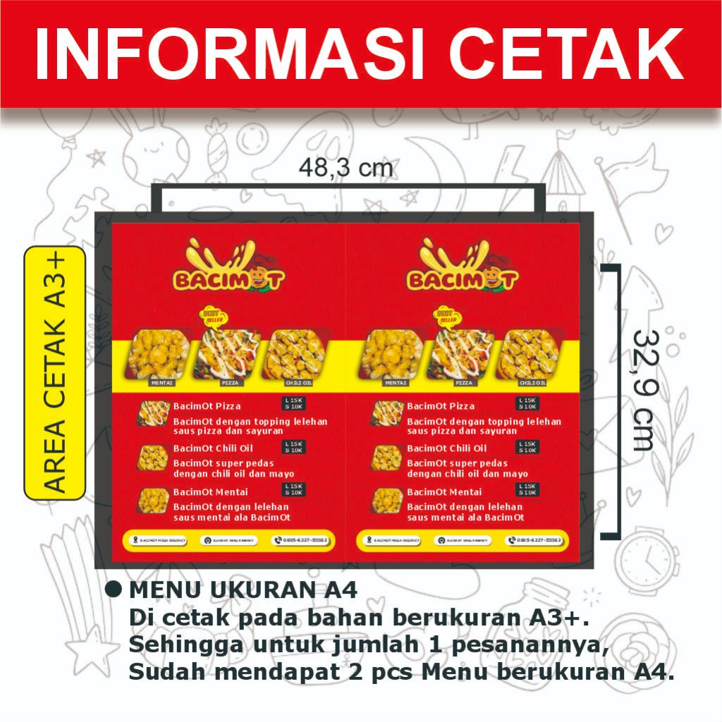 Jual Desain Daftar Menu ukuran A4 | Shopee Indonesia