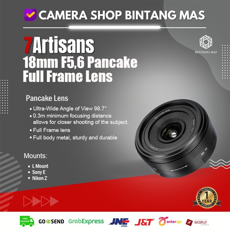 7artisans M35mm F5.6 Full-Frame Wide Angle Black Lens For Leica M M7 M-P240 M6 e