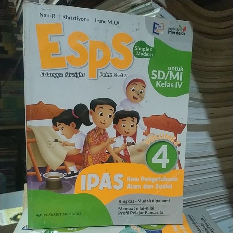 Jual Buku Esps IPAS ilmu pengetahuan alam dan sosial untuk SD/MI Kelas ...