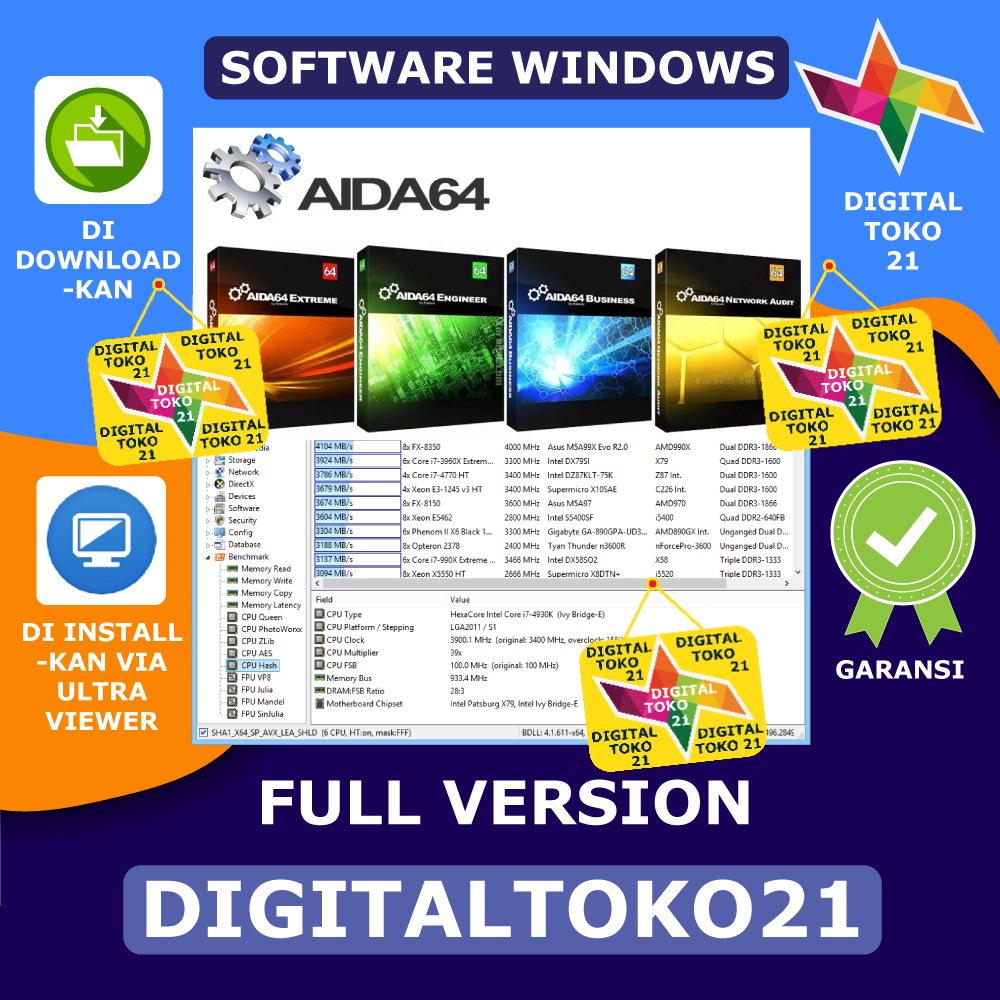 Jual [Diinstallkan] AIDA64 8.00.8000 Extreme Engineer Business Network ...