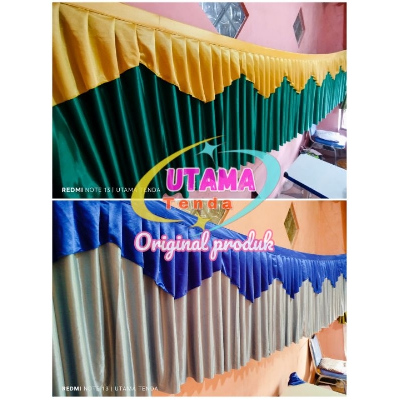 Jual skirting meja/rempel meja prasmanan tinggi 75 cm | Shopee Indonesia