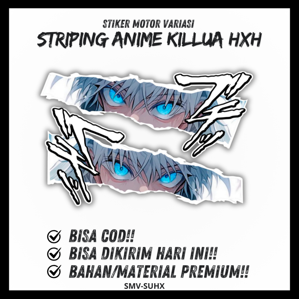 Jual Stiker Striping Killua Sticker Anime HxH Universal Kanan Kiri ...