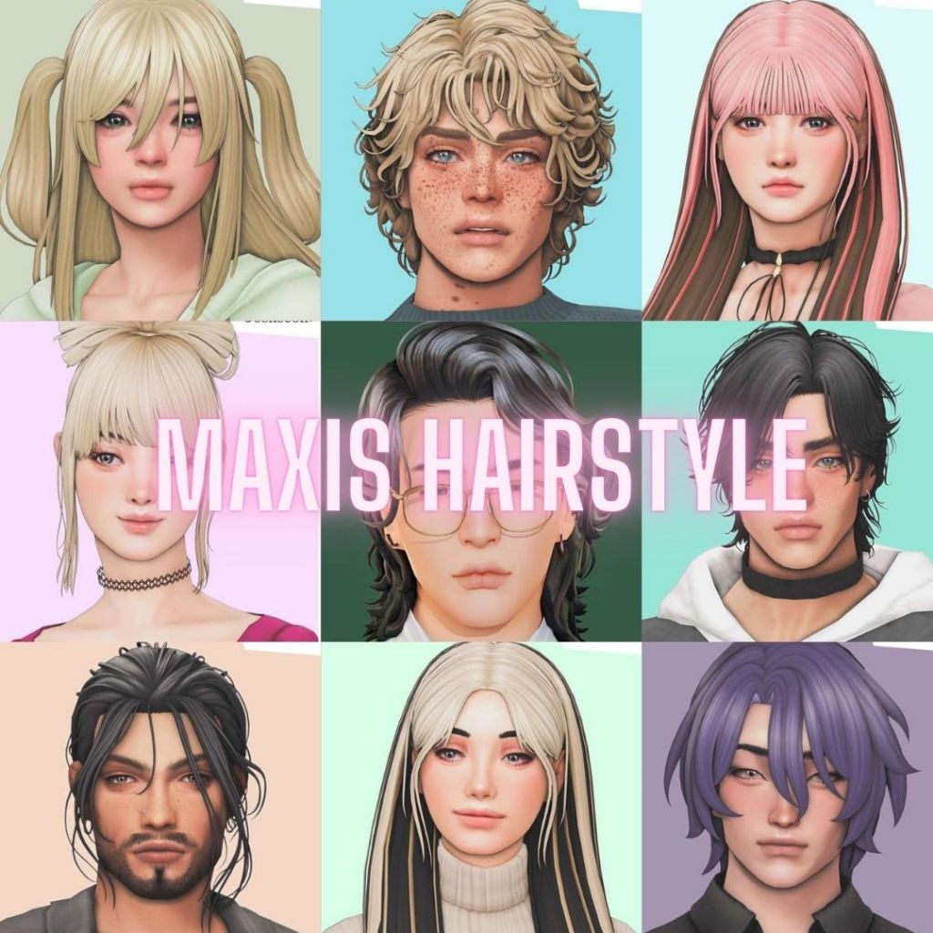 Jual 400+ CC VIP MAXIS HAIRSTYLE THE SIMS 4 FEMALE MALE CHILD INFANT ...