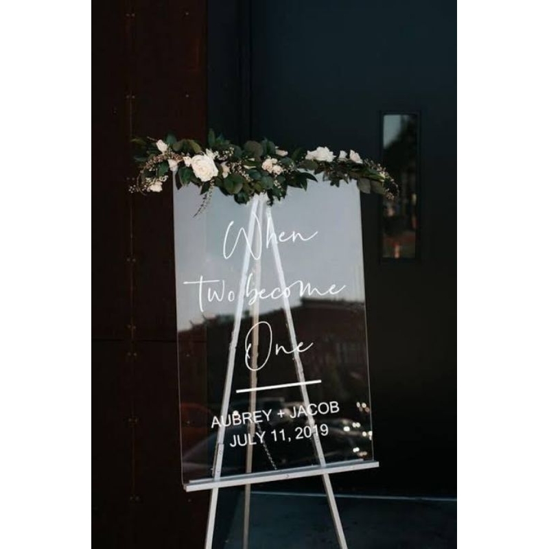 Blush & Burgandy Themed Welcome Sign Great for Wedding Receptions, Venue, Bridal Shower Made of Durable Acrylic in a Large 16x22 Format