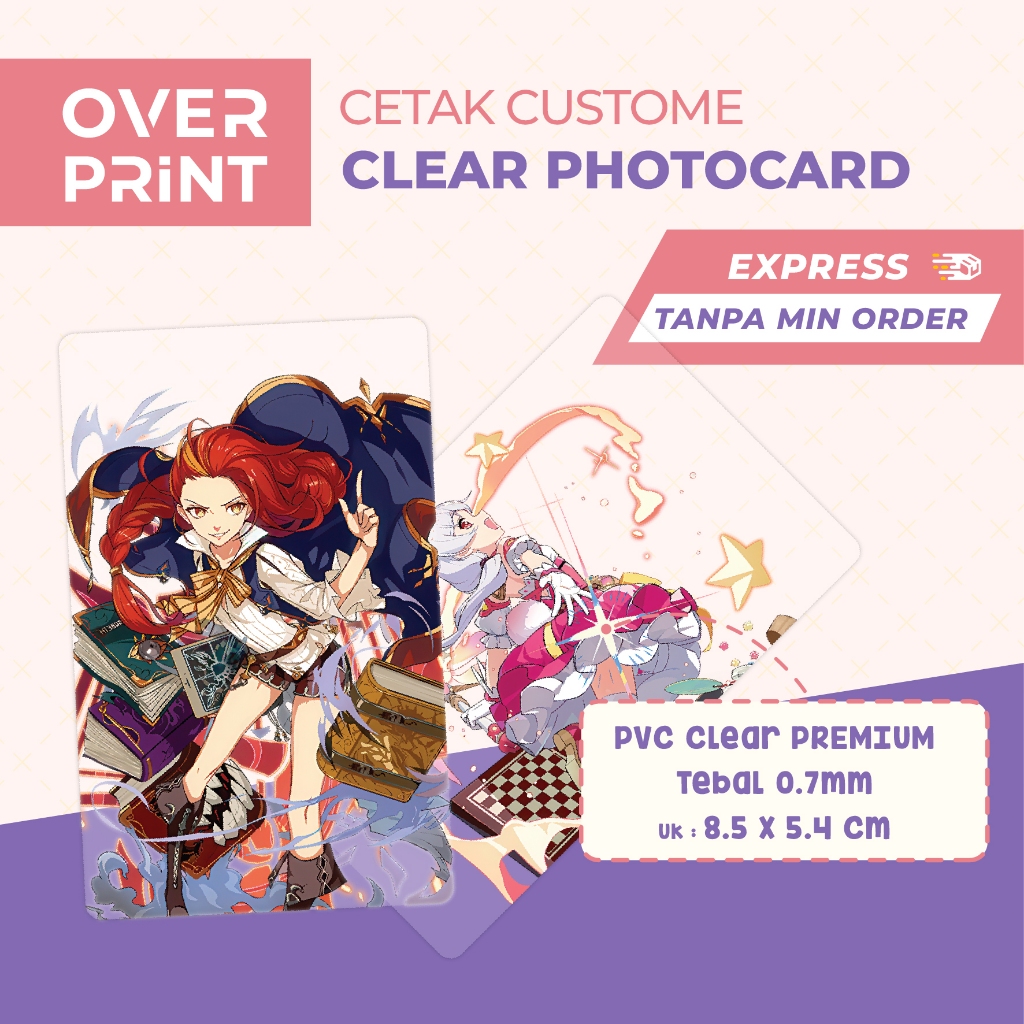 Jual Custom Photocard Transparan | PVC clear custom frame photocard ...