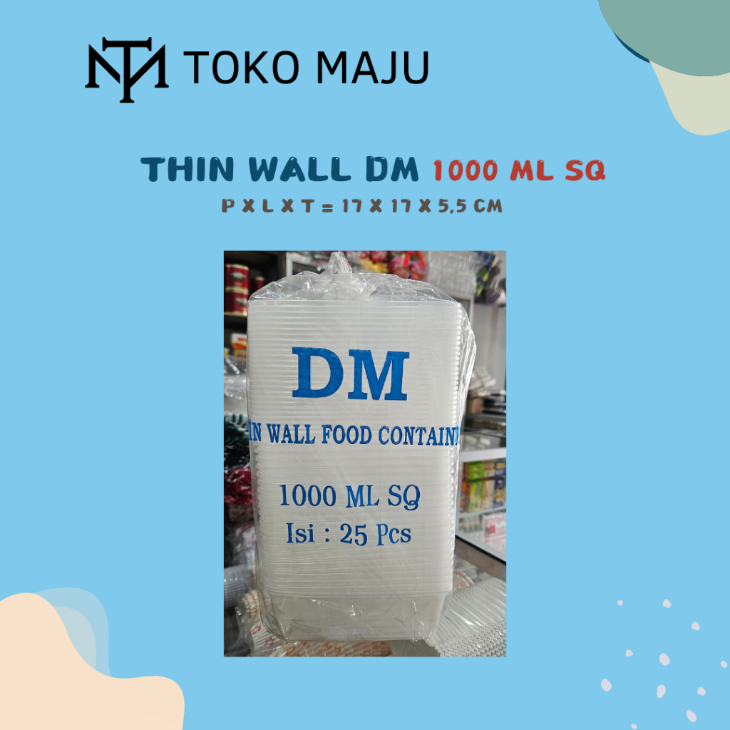 Jual Thinwall DM Ukuran 1000 ml SQ // 1500 mL SQ // 2000 ml SQ // 3000 ...